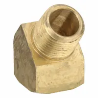 This 45° metal pipe elbow is designed for high-pressure piping systems, allowing a change in flow direction. It features a 1/2 in female NPT threaded connection on one end and a 1/2 in male NPT threaded connection on the other. Rated for a maximum operating pressure of 1,000 psi, it is suitable for hydraulic, pneumatic, and industrial fluid applications