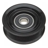 GATES Idler Pulley: Idler Pulley, 36157, Ribbed, Light Duty, 21/32 in Inside Dia, Steel, 1 Pulleys