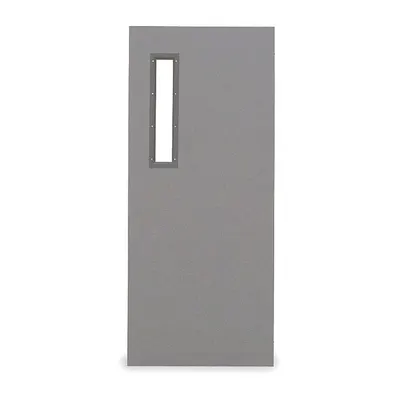 CECO Narrow Light Steel Door with Glass: Rectangle Window - Security Doors