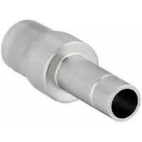 Nickel-plated brass push-to-connect adapter fitting with push-to-connect x push-to-connect configuration. Connects 10 mm OD and 3/8 in OD tubing in pneumatic or fluid systems. Enables tool-free installation and maintenance