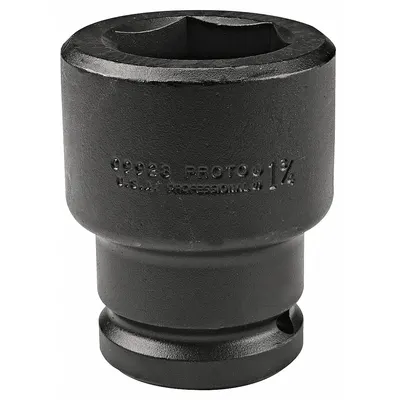 PROTO Impact Socket: SAE, 2 7/16 in Socket Size, 6-Point, Std, 4 in Overall Lg - #5 Spline Drive SAE Impact Sockets