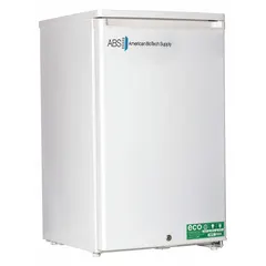 This undercounter lab refrigerator provides 5 cu ft of storage capacity with a temperature range of 0°C to 10°C. It features a white finish, a solid swing door that opens to the right, and uses R-600a refrigerant. With an overall depth of 24 inches, it is suited for general purpose cold storage of laboratory samples, reagents, and media.