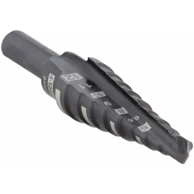 MILWAUKEE Step Drill Bit: 4 mm to 12 mm, Black Oxide HSS - High-Speed Steel Step Drill Bits