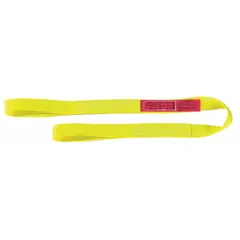 This LIFT-ALL Type 3 web sling is constructed from nylon with a flat-eye configuration, featuring a 10 ft sling length and 8 1/2 in eye length. It is a 1-ply, standard-tag sling designed for light-duty lifting and rigging applications where a flexible, non-marring lifting medium is required.