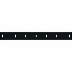 This rubber blade edge in black is designed for skid steer buckets. It helps protect the steel edge during material handling, reducing wear when working with asphalt, concrete, or gravel. Compatible with models 2603108, 2603110, and 2603112.