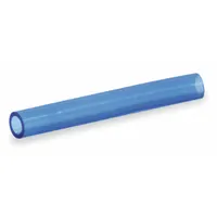 Metric polyurethane tubing with 2.5 mm inner diameter and 4 mm outer diameter, 50 ft length. Clear blue color, Shore A 98 hardness, no jacket. Maximum operating pressure 200 psi. Suitable for pneumatic control lines, fluid transfer, and instrumentation in industrial automation and packaging machinery
