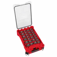 This 27-piece socket set includes SAE (3/8 in to 1 1/8 in) and metric (10 mm to 24 mm) sizes with a 1/2 in drive and 6-point design. Sockets feature friction ring retention and are intended for impact duty applications such as automotive repair, construction, and industrial maintenance.
