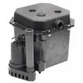 This general purpose sink drain pump system is designed for pumping wastewater from sinks, wash basins, or low-lying drains to a higher discharge point where gravity drainage is not possible. It features a 1/3 hp motor, 115V AC rated voltage, piggyback vertical switch, and delivers 36 gpm at 10 feet of head with 4.1 A current draw.