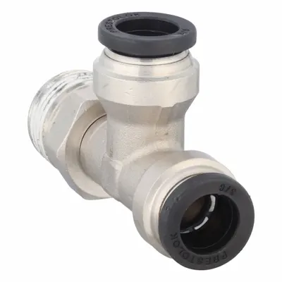 PARKER Nickel-Plated Brass Tube Fitting Tee - Nickel-Plated Brass Tube Fittings