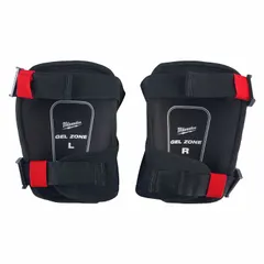 Clip-on knee pads with two elastic straps and a fabric cap over a plastic pad. Pressure-reducing foam maintains shape for comfort during kneeling tasks. Latex free. Supplied as 1 pair.