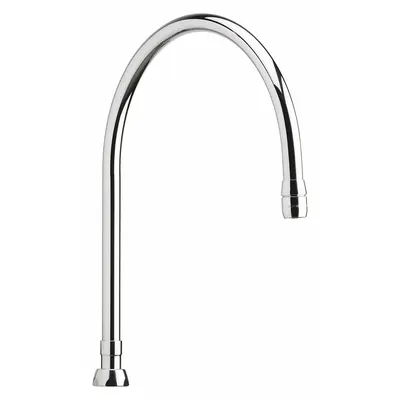 CHICAGO FAUCETS Gooseneck Swivel Spout, Polished Chrome, Brass, 2.2 gpm - Gooseneck Faucet Spouts