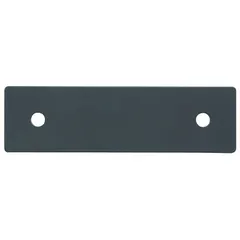 Loose bolt-on base plate constructed from powder-coated steel in gray. Designed to secure wire partition panels to the floor in industrial enclosures, storage cages, and machine guarding applications.