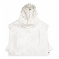 This bib-style hood is designed for use with a powered air-purifying respirator (PAPR) system. It features a universal headgear size and is supplied in a pack of three. Suitable for industrial environments where airborne contaminants are present.