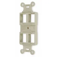 This voice and data housing is designed for mounting duplex modular jacks in structured cabling systems. It accommodates up to 4 ports and is finished in bright white. Suitable for use in commercial and industrial network installations.
