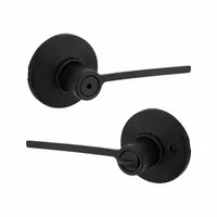 KWIKSET Door Lever Lockset: Privacy Lever Locksets, Black, ADA Compliant (MPN 300LRL-RDT-514-6AL-RCS)