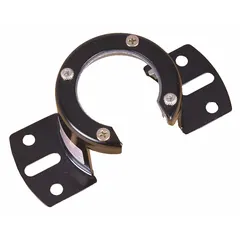 This plastic mounting bracket is 5 inches long and designed for securing or positioning components in industrial equipment. Its non-conductive, corrosion-resistant material makes it suitable for light-duty mounting applications.
