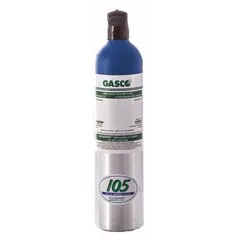 Calibration gas mixture of 300 ppm carbon monoxide in nitrogen, with +/-2% accuracy. Supplied in a 105 L cylinder. Used for verifying the accuracy of portable gas detectors in industrial safety applications.