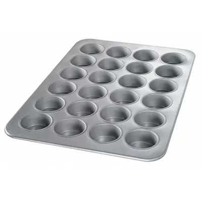 CHICAGO METALLIC 24-Slot Muffin Pan, Aluminized Steel, 26 ga, 17 7/8 in - Cupcake & Muffin Pans