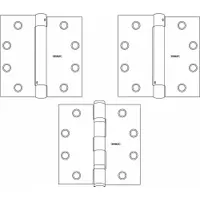 This steel full mortise-mount spring hinge is designed for self-closing doors in industrial and commercial settings. With a 4-1/2 in overall height and 150 lb load capacity, it supports heavy doors requiring automatic closing. Sold in a 3-pack