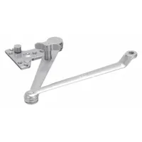Aluminum replacement arm for LCN Series 1460 door closers. Cushion arm type with adjustable spring. ADA compliant. Used to control door closing speed and force in commercial door applications