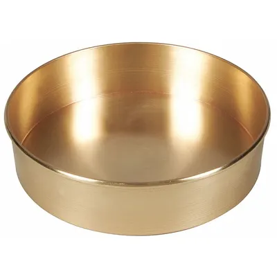 HUMBOLDT Brass Sieve Pan, 2 in Overall Depth, 7 7/8 in Overall Diameter - Sieve Pans