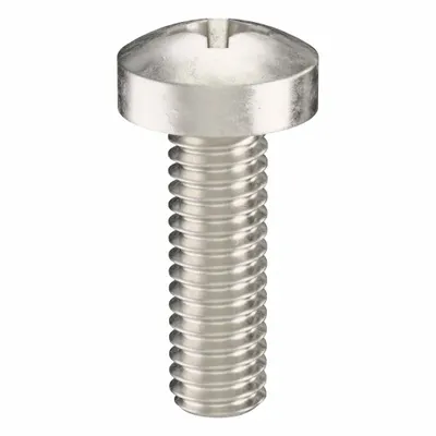 USA INDUSTRIALS Machine Screw: M2.5x0.45 Thread Size, 8 mm Lg, 18-8, Stainless Steel, Plain - Pan Head Machine Screws