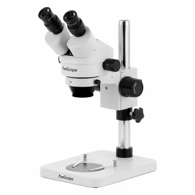 GLOBE SCIENTIFIC Microscope: Stereo, Binocular, 7X to 45X, 100 mm, 45X - Stereo Microscopes