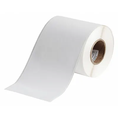 BRADY Continuous Label Stock: 4 in x 100 ft - Brady Inkjet Continuous Label Rolls