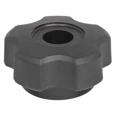 INNOVATIVE COMPONENTS Hand Knob: 5 Point, Plastic w/ Steel Thread, 1/4"-20 Thread - 5-Arm Knobs with Threaded Through-Hole