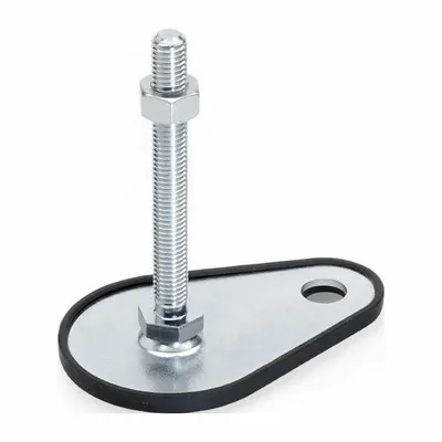 JW WINCO Non-Skid Male Leveling Mount, 1/2"-13 Thread, 2,698 lbf Capacity - Non-Skid Male Leveling Mounts