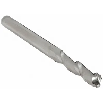 OEM Carbide Ball End Mill, 2 Flute, 7/16" Mill Dia, 3" LOC, 6" OAL - General Purpose Carbide Ball End Mills