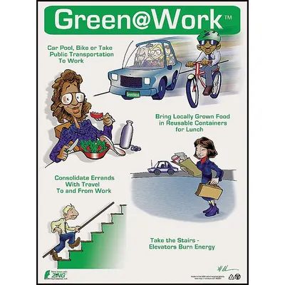 ZING Green @ Work Poster, 22 in x 16 in, No Protective Coating, English - Green @ Work Posters
