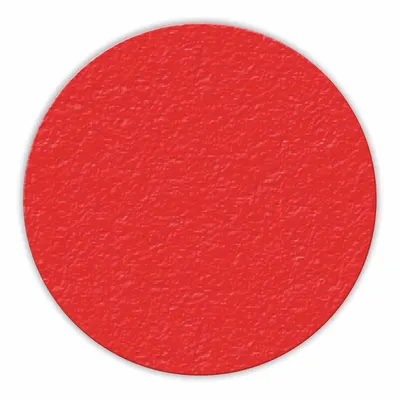 INCOM MANUFACTURING Floor Marking Tape: Circle, Solid, Red, No Legend, 3 in x 3 in, 0.58 mil Tape Thick - Circle-Shaped Floor Marking Tape