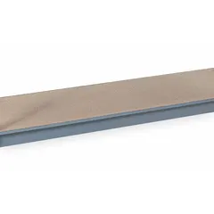 This bulk rack shelf kit includes a powder-coated steel frame with 14 ga beams and particleboard decking. It is designed for heavy-duty storage of palletized or bulk materials in warehouses and distribution centers. The kit comes with two crossbars and supports up to 2,600 lb.