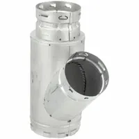 Reducer Wye: 5 in Duct, 13 1/2 in Lg, Steel, 5 1/2 in Inlet Dia, 4 1/2 in Outlet Dia, Category I (MPN 5FCY44)