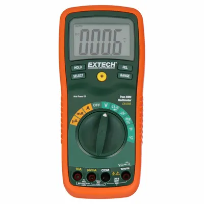 EXTECH Digital Multimeter: TRMS, CAT III 600V, 600 V Max AC Volt Measurement - Standard Feature Multimeters