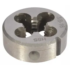 Solid component with 1-inch outer diameter and 3/8-16NC thread. Used as a replacement part for power tools, compatible with models 1PZ36 and 1PZ37.