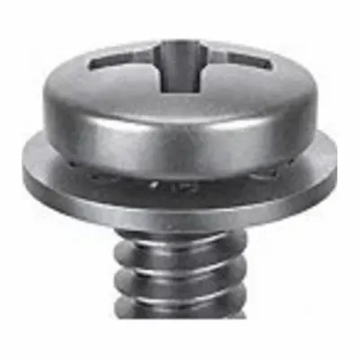 SEMS #4-40 x 3/8 in Stainless Steel Pan Head Machine Screw with - Machine Screws with Internal Tooth Lock Washers