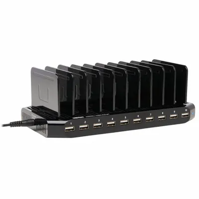 TRIPP LITE U280-010-ST USB 2.0 Hub, 10 Ports, Black, External Power Supply - USB Hubs