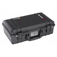 This PELICAN case is a lightweight, carry-on sized protective case with a double-throw closure. It is supplied without foam, allowing custom padding for sensitive equipment. Suitable for transporting cameras, electronics, or tools in industrial field use and air travel