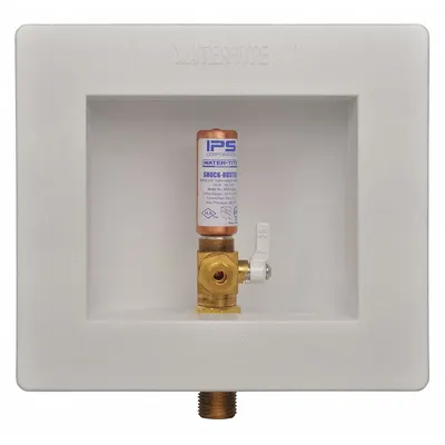 WATER-TITE Outlet Box: 1/2 in F1807, 1/2 in PEX, No Drain, 5.75 in Box Wd - Ice Maker Supply Valve Outlet Boxes