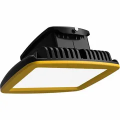 This LED flood light fixture is rated for Class II, Division 2, Groups F and G hazardous locations where combustible dust may be present. It delivers 16,000 lumens of 5000K daylight color temperature, operates on 120/277V AC, and draws 95W. The stanchion mount design allows for pole or wall installation in environments such as grain elevators, flour mills, or chemical plants.