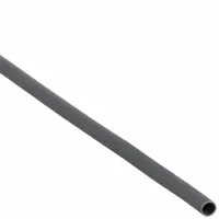 Standard heat shrink tubing for insulating and protecting electrical connections, wires, and cables. Inner diameter before shrinking is 0.05 in, shrinking to 0.02 in after heating. Supplied in 4 ft lengths, black color, 250 pieces per pack