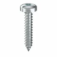 Sheet Metal Screw: #10 Size, 1 in Lg, Steel, Zinc-Plated, Torx®/Star, Pan, 100 PK (MPN 401200)