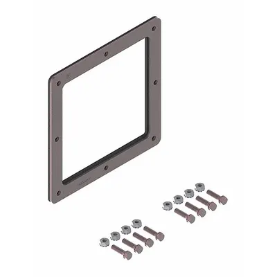 HOFFMAN F66WB Wireway Box Connector, 6 in Ht, 7 5/8 in Lg, Steel, Gasket - Box Connectors for Dust-Tight Wireways