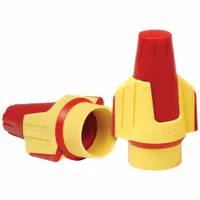 Twist-on wire connectors for splicing and terminating copper conductors in junction boxes, lighting fixtures, and control panels. Accommodate wire combinations from (2) 18 AWG to (4) 10 AWG. Rated 1000 V. Pack of 250
