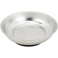 WESTWARD Magnetic Parts Tray: Round Tray, 1 1/2 in Ht, 6 in Dia