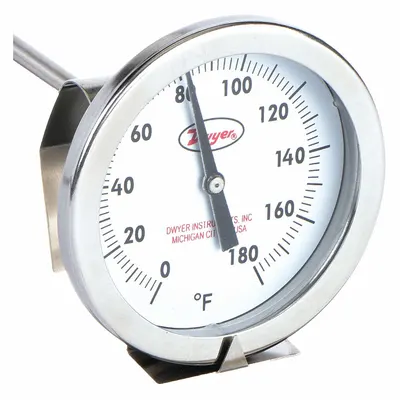 Dwyer CBT380101 General Purpose Vat & Pan Clip-On Dial Thermometer - General Purpose Vat & Pan Clip-On Dial Thermometers