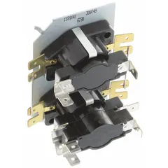 This electric sequencer stages heating elements in HVAC systems to prevent electrical overload. It ensures multiple heating coils energize sequentially rather than simultaneously, protecting electrical components. Suitable for use in forced-air furnaces.