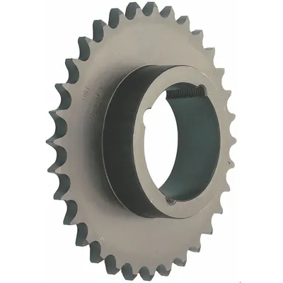 TSUBAKI Sprocket: For 50 Chain, 16 Teeth, 3.204 in Pitch Dia, 3.517 in Outside Dia - Size 50 Bushed-Bore Roller Chain Sprockets